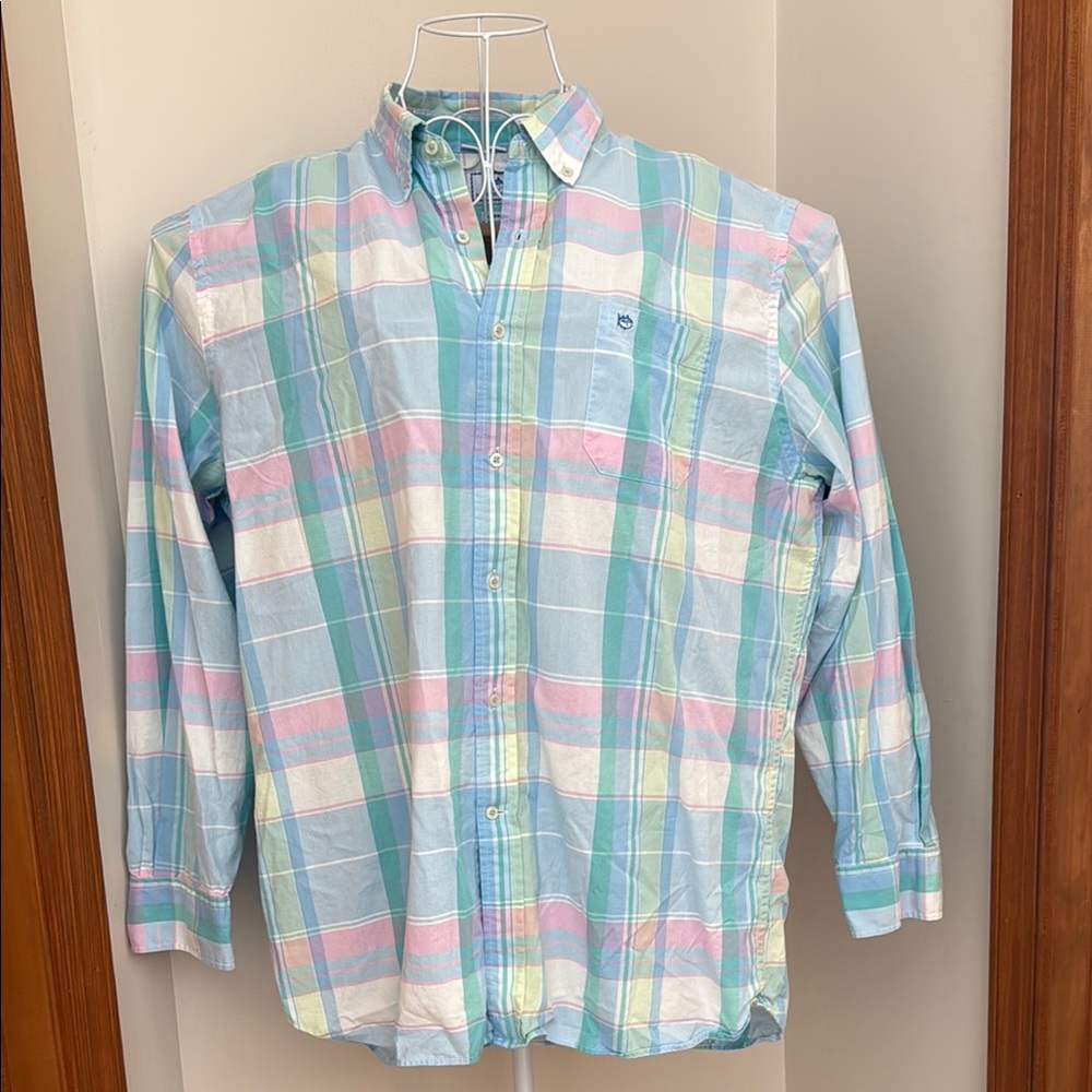 Southern Tide Classic Fit Size XL Men's Multicolor Plaid Shirt